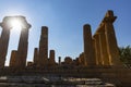 Temple of Hera Lacinia, Juno, in the Valley of the Temples in Agrigento Royalty Free Stock Photo
