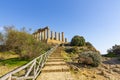 Temple of Hera Lacinia, Juno, in the Valley of the Temples in Agrigento Royalty Free Stock Photo
