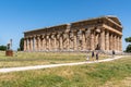 Temple of Hera at Paestum, an example of a Doric order temple in Campania, Italy Royalty Free Stock Photo