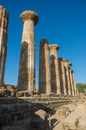 Temple of Heracles in the Valle dei Templi in Agrigento, Sicily, Italy Royalty Free Stock Photo