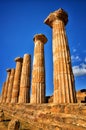 The temple of heracles in the Valley of the Temples, Agrigento, Sicily, Italy Royalty Free Stock Photo