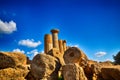 The temple of heracles in the Valley of the Temples, Agrigento, Sicily, Italy Royalty Free Stock Photo