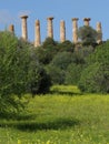 Temple of Hercules or Tempio di Ercole, Agrigento, Temple\'s Valley Sicily, Italy Royalty Free Stock Photo