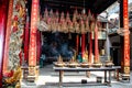 Temple in Ho chi Minh City with incense Royalty Free Stock Photo