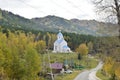 Temple of the Holy Reverend Evdokia Grand Duchess of Moscow, Sizaya village. Russia. Royalty Free Stock Photo