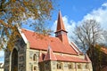 The temple in honor of the Kazan Icon of the Mother of God, an autumn view. Settlement Amber, Kaliningrad region