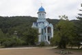 Temple in honor of of the martyr Huara in Trinity-Georgievsky female monastery in village Lesnoye, Adler district, Krasnodar Royalty Free Stock Photo