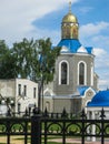 Temple in honor of the Mother of God `burning Bush` in the city of Dyadkovo, Bryansk region of Russia. Royalty Free Stock Photo