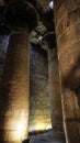 Temple of Horus Edfu columns detail and structure around corridor and entrance with hieroglyphic details beatiful art Royalty Free Stock Photo