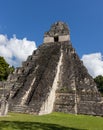 Temple I or gran jaguar at Tikal National Park, ancient mayan ruins in Guatemala on sunny day Royalty Free Stock Photo