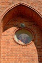 Temple icon `Introduction to the Church of the blessed virgin Mary` on the wall of the Church. Timofeevo settlement, Kaliningrad r Royalty Free Stock Photo