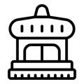 Temple icon outline vector. Cambodia travel