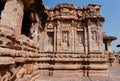 Temple in India. Architecture of 7th century with carved walls in Pattadakal, Karnataka