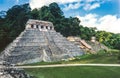 Temple of Inscriptions at mayan ruins of Palenque. Chiapas, Royalty Free Stock Photo