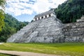 Temple of Inscriptions at mayan ruins of Palenque - Chiapas, Mexico Royalty Free Stock Photo