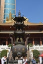 Temple inside the Shanghai cities