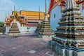 Temple interior Wat Pho temple bangkok thailand Royalty Free Stock Photo