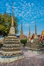 Temple interior Wat Pho temple bangkok thailand Royalty Free Stock Photo