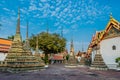 Temple interior Wat Pho temple bangkok Thailand Royalty Free Stock Photo
