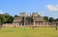 The temple of the jaguar warriors of Chichen Itza located in the Yucatan in Mexico Royalty Free Stock Photo