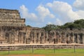 The temple of the jaguar warriors of Chichen Itza located in the Yucatan in Mexico Royalty Free Stock Photo