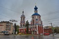 Temple of John the Baptist in Kaluga city on a cloud day