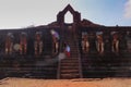 A temple in Kamphaeng Phet Province In the ruins of the royal temple,