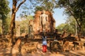 A temple in Kamphaeng Phet Province In the ruins of the royal temple,