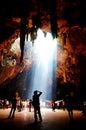 Temple in Khao Luang cave at Phetchaburi, Thailand