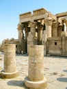 Temple of Kom Ombo, Egypt: column hall Royalty Free Stock Photo