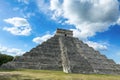 Temple of Kukulcan El Castillo at the center of Chichen Itza archaeological site in Yucatan, Mexico. Royalty Free Stock Photo