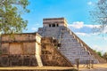 Temple of Kukulcan a Mesoamerican step-pyramid at the center of the Chichen Itza in Mexica, Yucatan