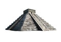 Temple of Kukulkan, pyramid at Chichen Itza, Yucatan, Mexico from a splash of watercolor, colored drawing, realistic Royalty Free Stock Photo