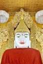 Temple Kyauktawgyi Paya have Large White Marble Buddha Statue, in Mandalay, Burma Myanmar