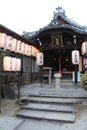temple and lanterns in kyoto (japan) Royalty Free Stock Photo