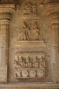 Stone Bas-reliefs, Hazara Ramachandra Temple, Hampi, near Hospete, Karnataka, India