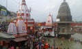 Temple located on the Gang`s of Haridwar