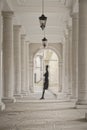 Temple, london, england: colonnade pillars Royalty Free Stock Photo
