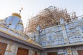 Temple of Lord Shiva that view from below with construction area at Siddhesvara Dhaam in Namchi. Sikkim, India Royalty Free Stock Photo