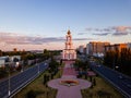 Temple Martyr St. George at the memorial complex in Kursk, aerial view