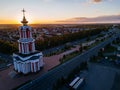 Temple Martyr St. George at the memorial complex in Kursk, aerial view