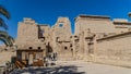 Temple of Medinet Habu. Egypt, Luxor. The Mortuary Temple of Ramesses III at Medinet Habu is an important New Kingdom period