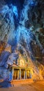 Temple in the middle of a cavern at Batu Caves Temple complex in Kuala Lumpur Royalty Free Stock Photo