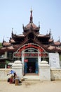 Temple with Mingun bell Royalty Free Stock Photo
