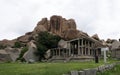 Temple of Monolithic Bull (Nandi) carved in one rock at Hampi