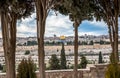 Temple Mount with Dome of the Rock from Dominus Flevit church