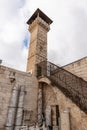 The Temple Mount and the Minaret over the Islamic Museum in the Old Town of Jerusalem in Israel