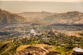 Temple in the mountain with colorful forest Royalty Free Stock Photo