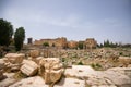The Temple of the Muses. The ruins of the Roman city of Heliopolis or Baalbek in the Beqaa Valley. Baalbek, Lebanon Royalty Free Stock Photo