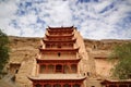 Temple near Mogao caves Royalty Free Stock Photo